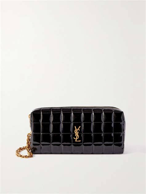 SAINT LAURENT Cassandre matelassé leather pouch .